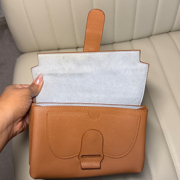 Senreve Aria Leather Belt Bag in Chestnut Brown - Picture 10 of 14